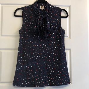 Polka Dot Bow Blouse